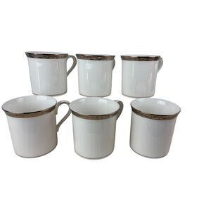 Rare Set of 6 Mugs – Lenox Landmark Platinum